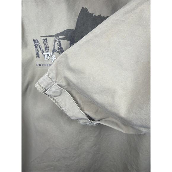 Nautica Shacket Jacket Pullover 1/4 Zip Shirt Big Game Fishing Mens LARGE VTG 90 - Picture 3 of 11